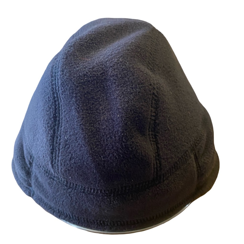Black Fleece Beanie Hat with ponytail hole